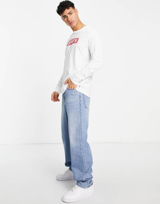 Levi white long sleeve t clearance shirt