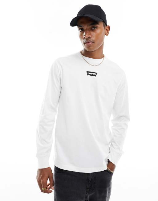 Levis white long shop sleeve t shirt