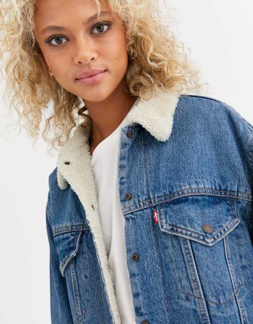 Longline sherpa 2025 denim jacket