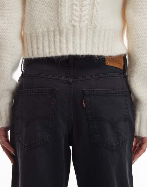 Levi's loose bootcut denim jeans in washed black, 4 of 5