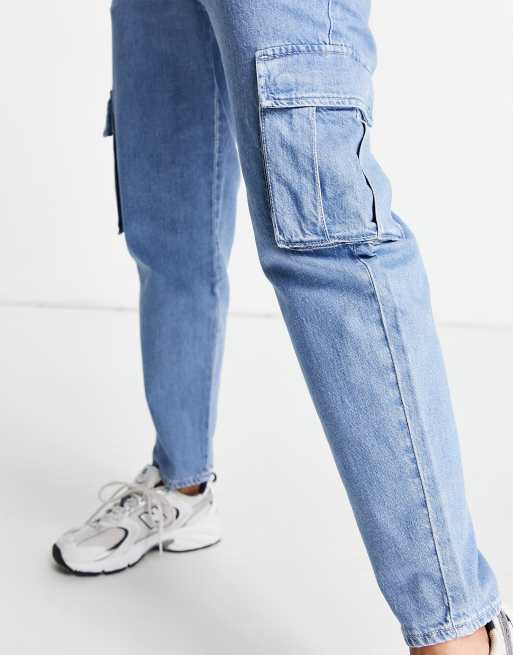 Levi s loose denim cargo pants in light wash