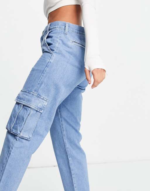 Levi's loose denim cargo pants in light wash | ASOS