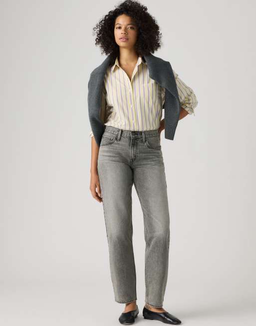 Levi's Loose mid-rise taper jeans in grey, 3 of 4