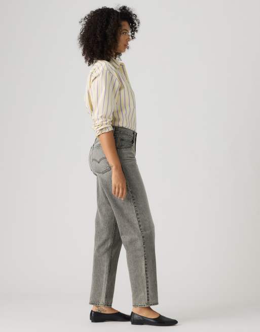Levi's Loose mid-rise taper jeans in grey, 4 of 4