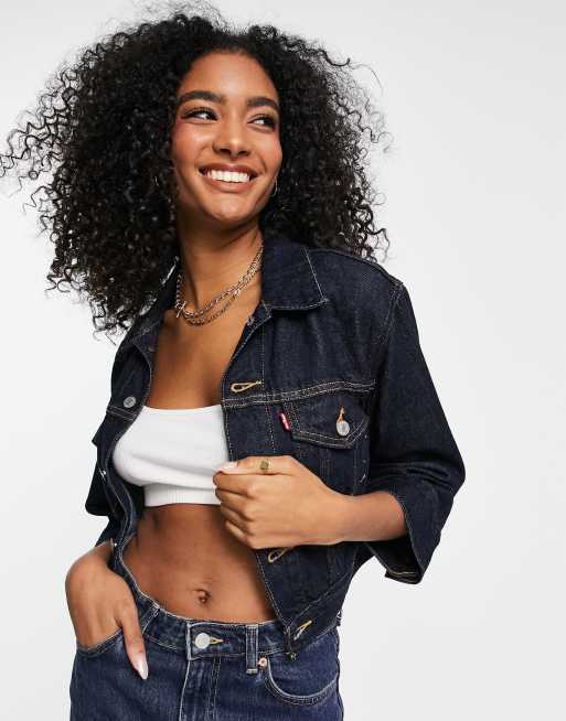 Levi's cropped clearance denim trucker jacket