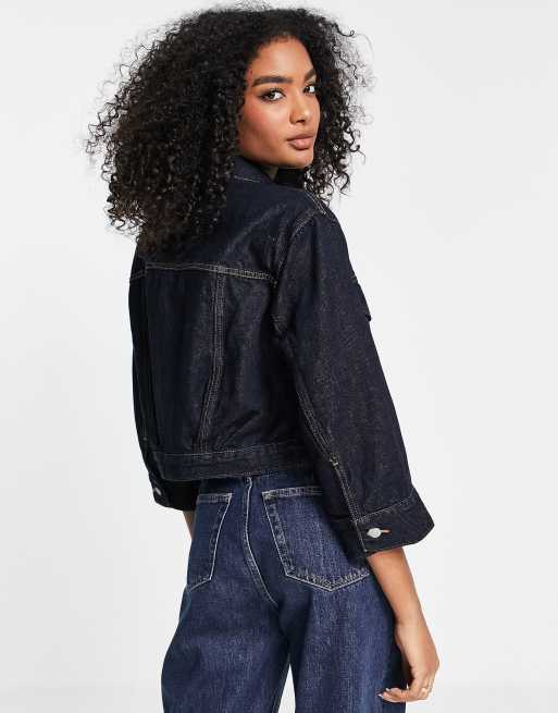 Levis denim jacket clearance leather sleeves