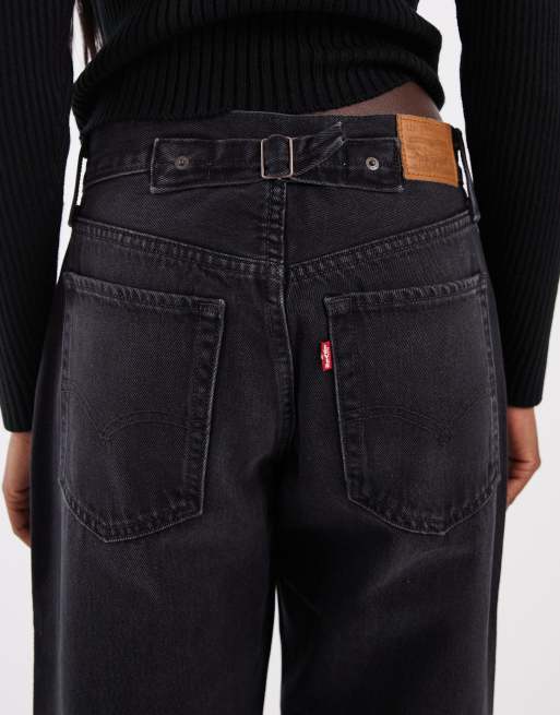 Levi's loose tapered jeans i tvättad svart, 4 av 5