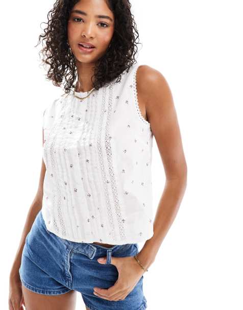 Levi's – Lorelai – Vitt blommigt linne - view 1