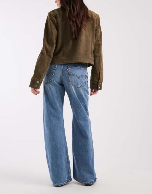 Levi's lösa bootcut-jeans i mellanblå tvätt, 2 av 5
