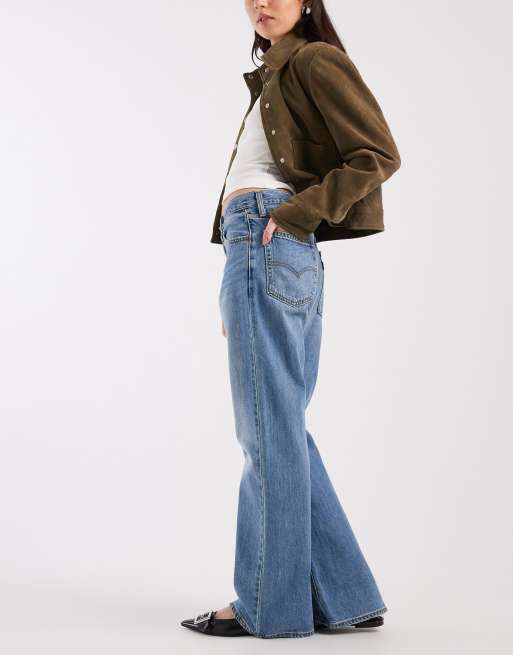 Levi's - Losse denim bootcut jeans in mid-wash, 3 van 5