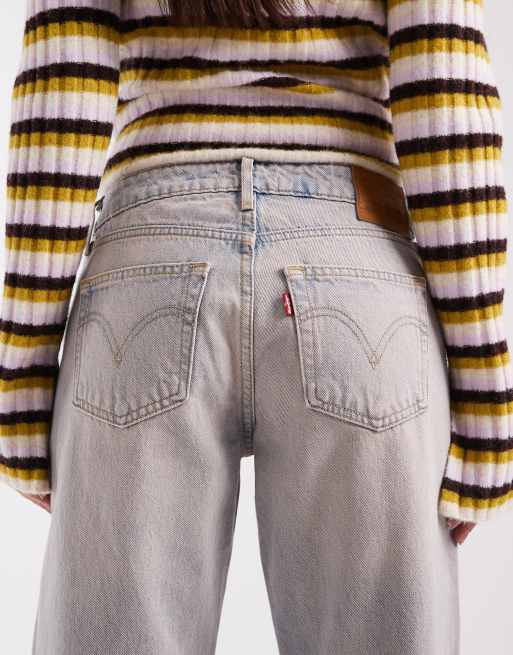 Levi's - Losse jeans met lage taille in lichtblauw , 4 van 5