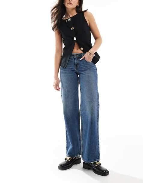 Levi's - Losse jeans met lage taille in middenblauw - view 1