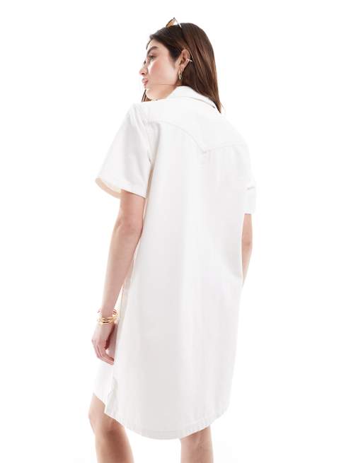 Louisa Short-sleeve Denim Dress (plus Size) - Blue | 's® ES