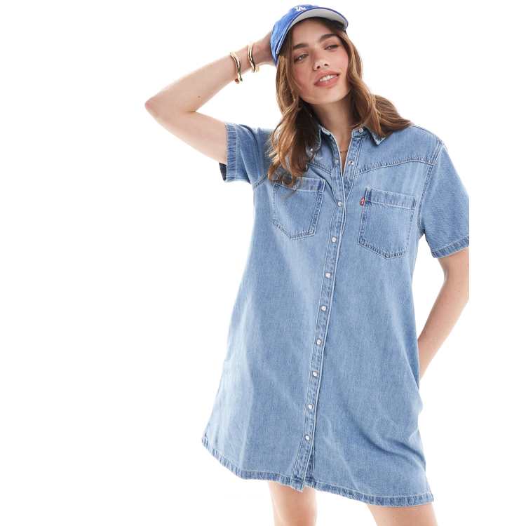 Levi's denim short sleeve shirt clearance