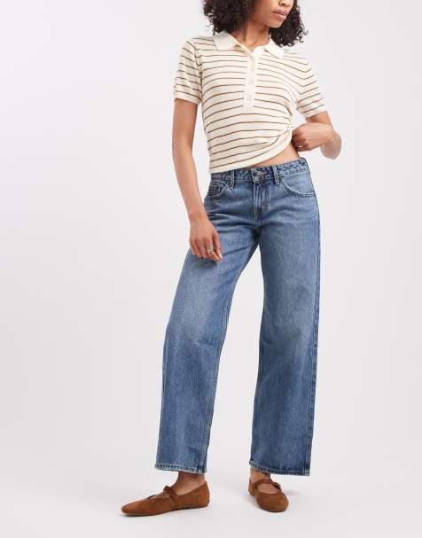 Levi's low loose jeans in mid blue - view 1