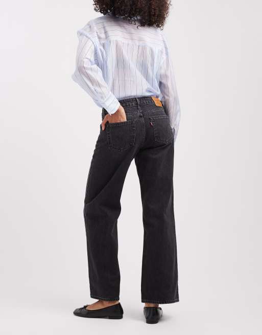 Levi's low loose jeans in washed black, 3 of 5