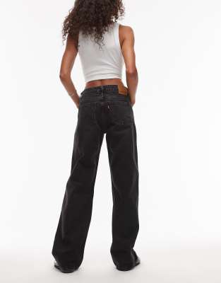 Levi's Low Loose Straight Leg Jeans In Black