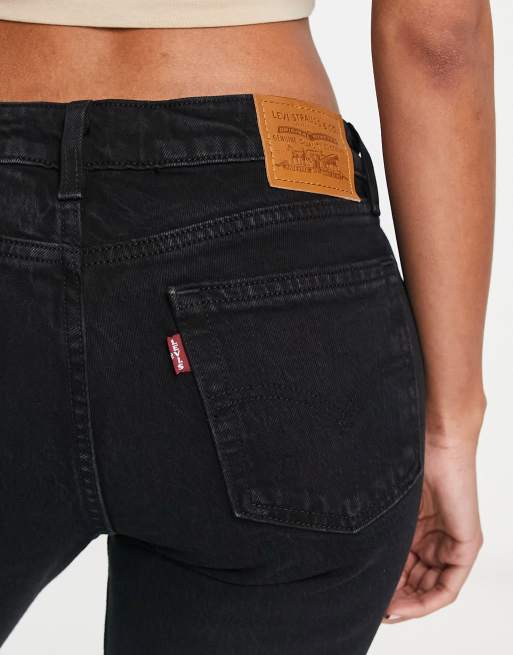 Levi's Low Pitch Bootcut Jeans Black Worn In