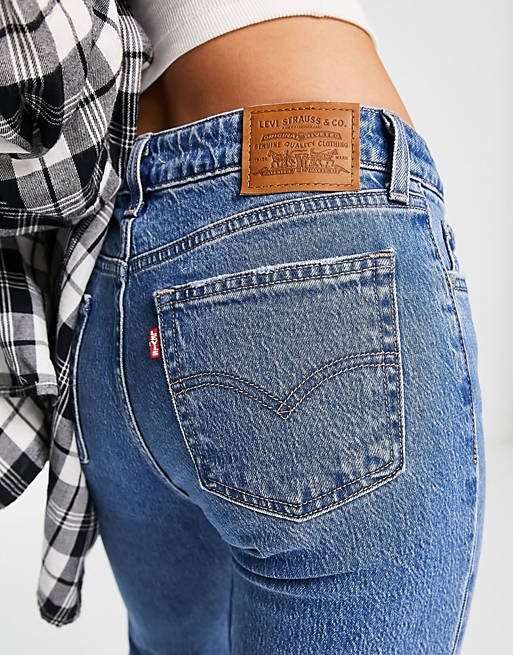Verleden Dicteren Bevatten Levi's low pitch bootcut jeans in mid wash blue | ASOS