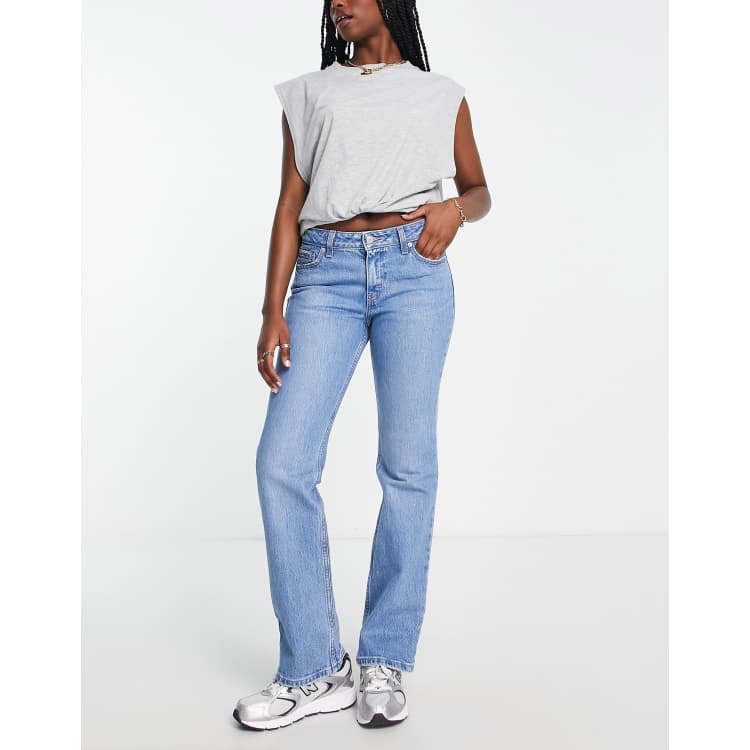 Levi s low pitch straight jean in light wash blue