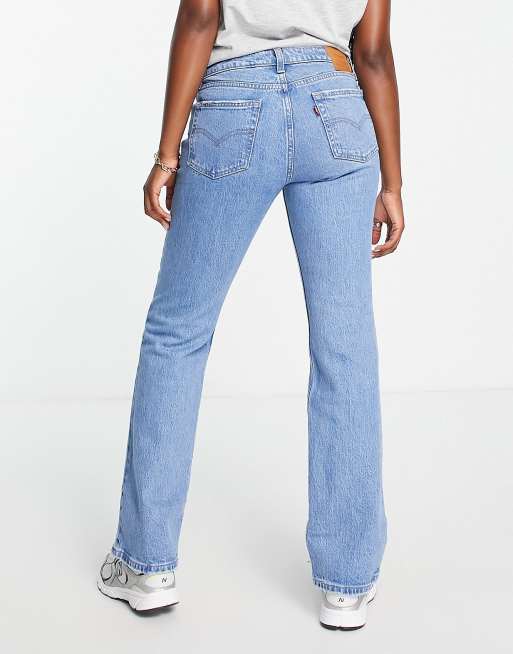 Levi's low pitch straight jean in light wash blue | ASOS