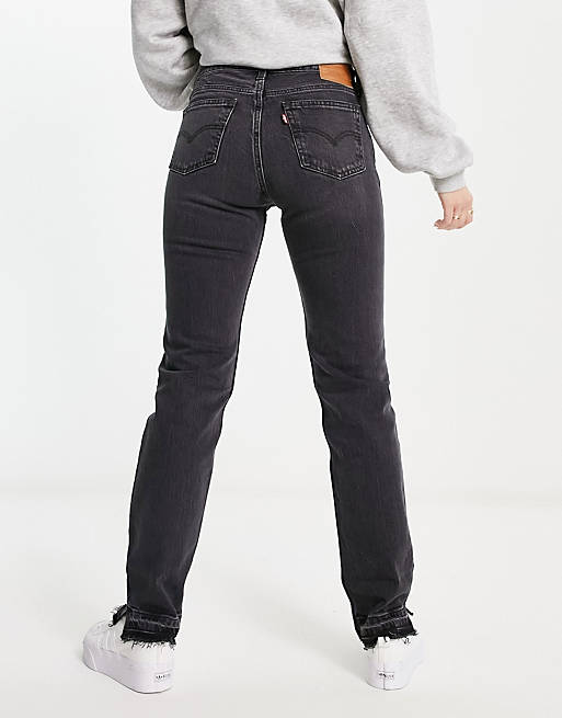 Levi's low pitch straight jean in wash black | ASOS