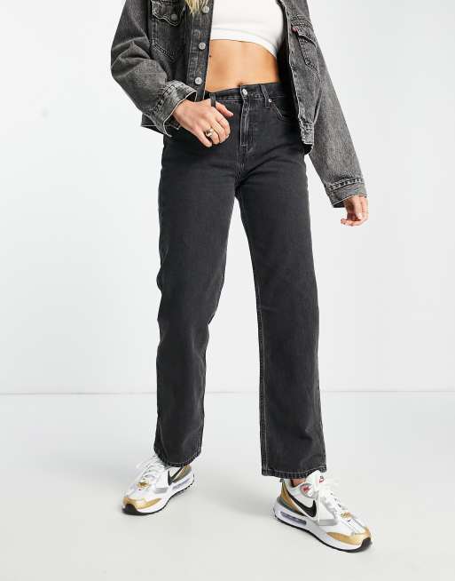 Levi's – Low Pro – Czarne jeansy z prostymi nogawkami