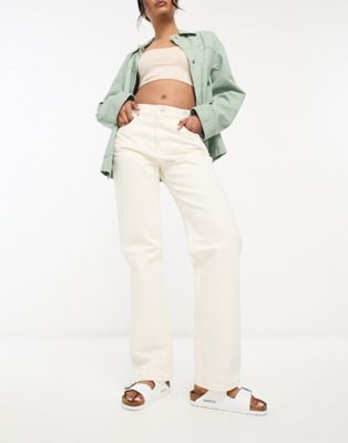 Levi's Low Pro straight jeans in off white - ASOS Price Checker