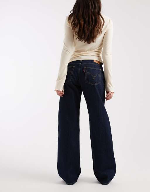 Levi's low-rise loose jeans in neutraal, 3 van 5