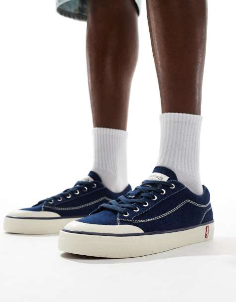 Levi's - LS2 - Baskets en jean avec étiquette logo rouge - Bleu - view 1