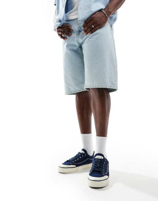 Levi's LS2 denim trainers with red tab logo in blue ASOS