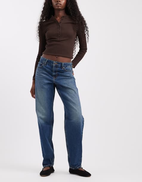 Levi's løse tapered jeans i mellemblå denim - view 1