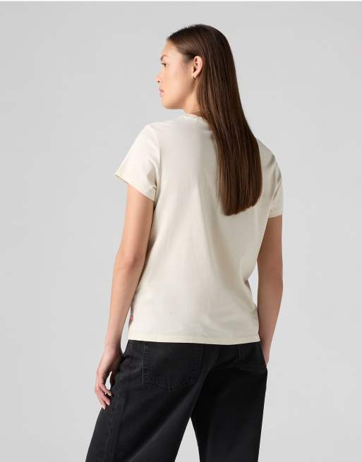 Levi's Lse the perfect tee ophelia floral bw fi in white, 2 of 4
