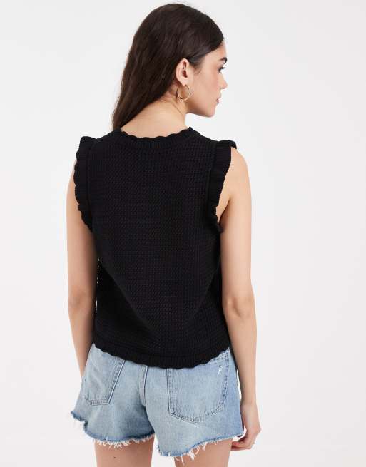Levi's – Lulu – Svart linne med utsvängda ärmar, 2 av 4