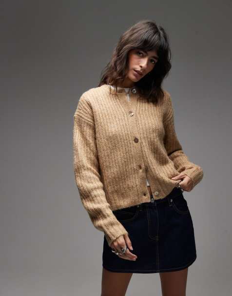 Levi's - Luna - Cardigan marrone chiaro con bottoni effetto conchiglia - view 1