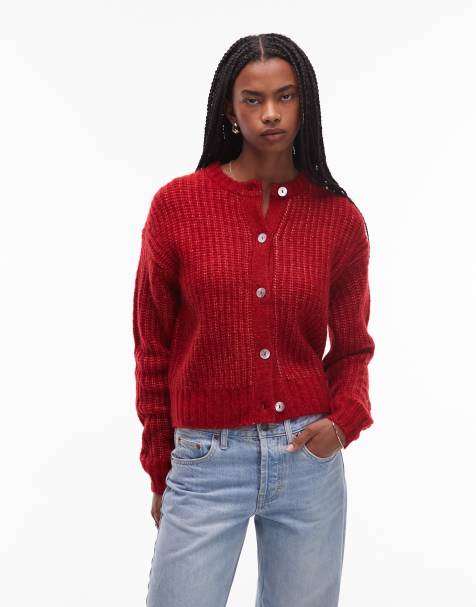 Levi's – Luna – Röd kofta med knappar i snäckimitation - view 1