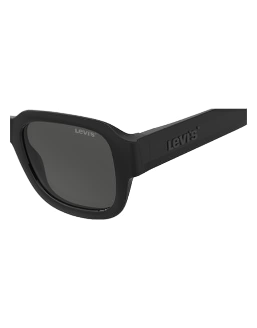 Levi's - Lunettes de soleil carrées à verres gris - Noir, 3 de 4