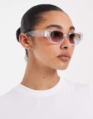 Levi's - Lunettes de soleil carrées à verres marron et violets - Transparent One Size
