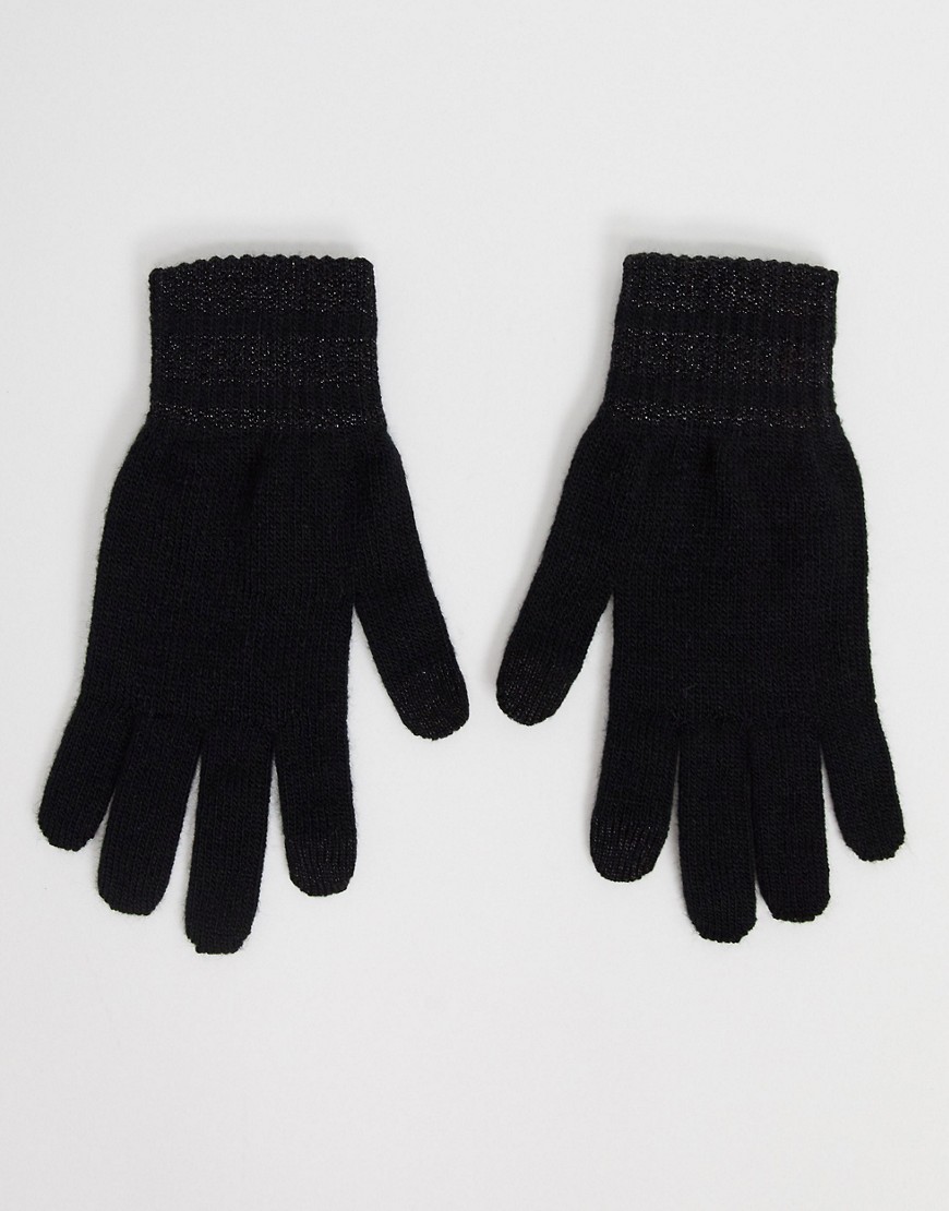 Levi's lurex gloves in black