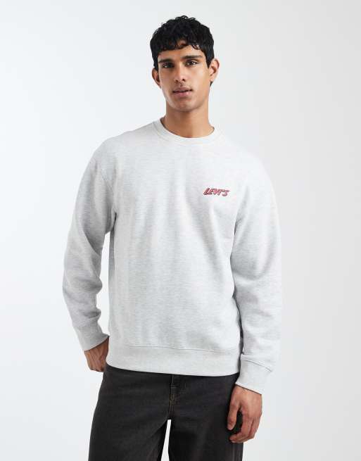Levi's luźna bluza z nadrukiem w szarym melanżu, 3 z 5
