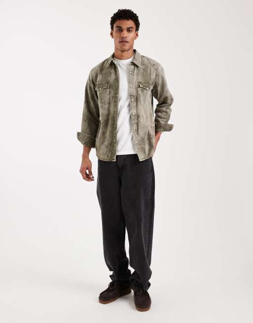 Levi's – Luźna jeansowa koszula w kowbojskim stylu we wzór moro, 2 z 5