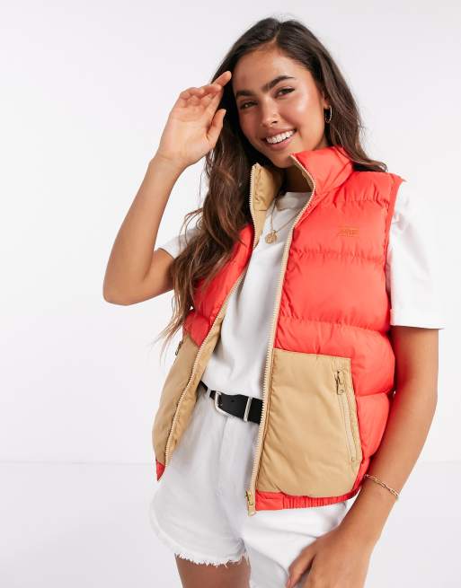 Levi s Lydia reversible padded vest in red