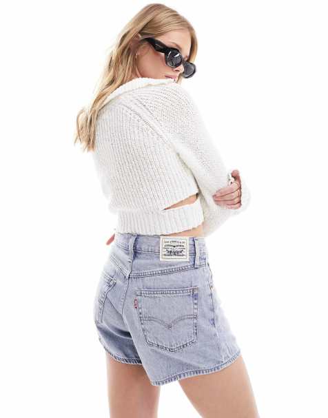 Levi's - Lyseblå 80'er mom-shorts i denim - view 1