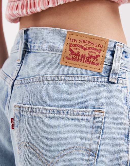Levi's - Lyseblå mellemlange jorts i denim, 3 af 5