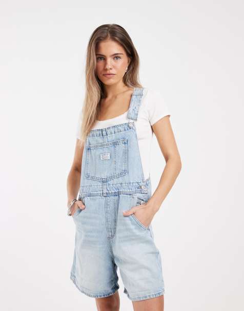 Levi's - Lyseblå overalls med vintage-stil i denim - view 1