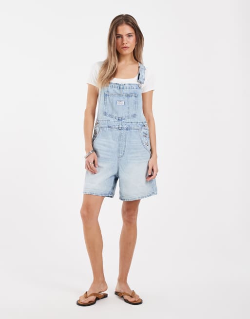 Levi's - Lyseblå overalls med vintage-stil i denim, 2 af 4