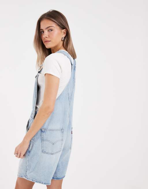 Levi's - Lyseblå overalls med vintage-stil i denim, 4 af 4