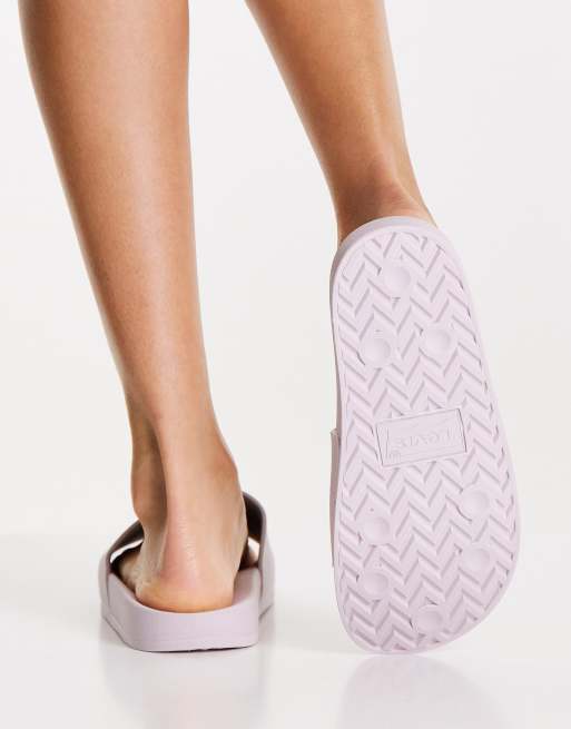 Levi's - Lyslilla sliders med monogram-logo, 3 af 4