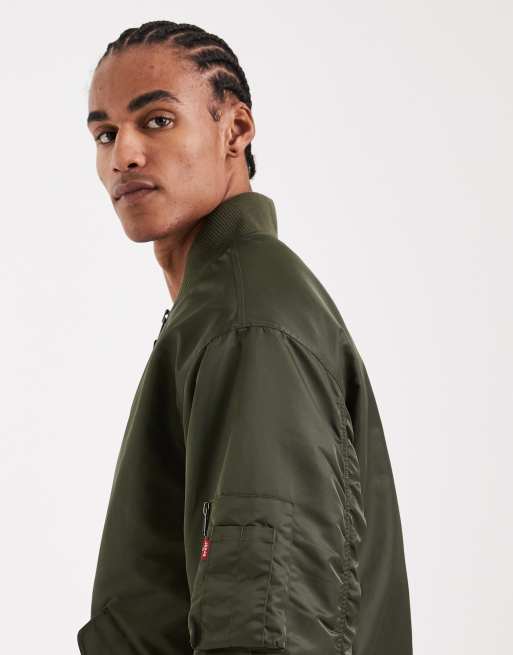 Levi's - MA-1 - Kakigrøn bomber-jakke, 4 af 5