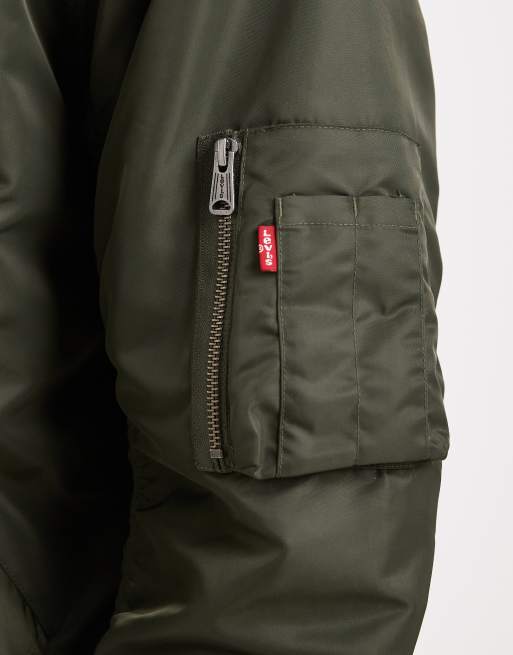 Levi's - MA-1 - Kakigrøn bomber-jakke, 5 af 5